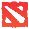 Logo for the video game DOTA