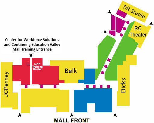 map of the Hagerstown Valley Mall