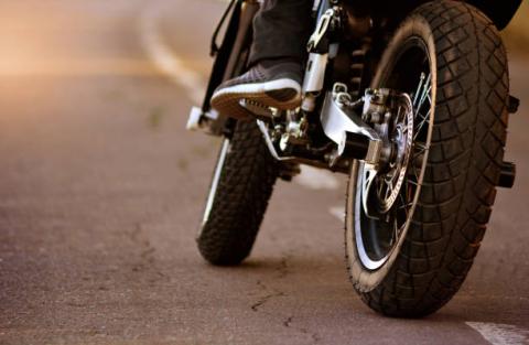 Motorcycle on the road