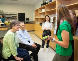 Environmental Studies students present their class project on HCC’s air quality